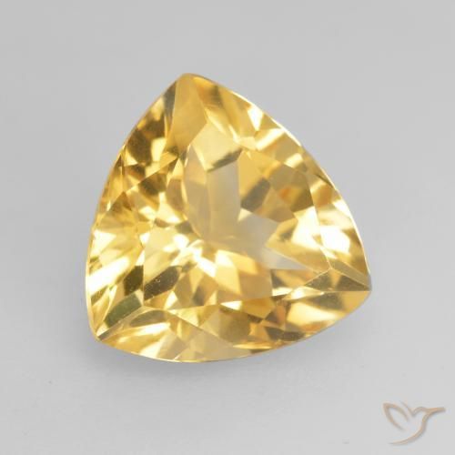 Citrino Dorato naturale da 2.20 ct, Taglio trillion, VVS-VS
