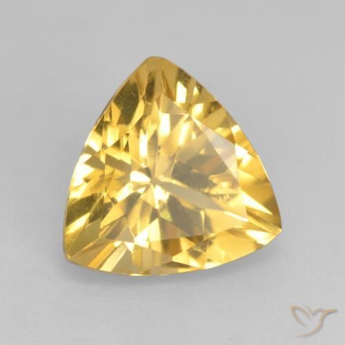 Citrino Dorato naturale da 2.18 ct, Taglio trillion, VVS-VS