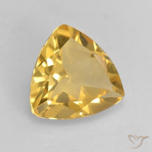 Citrino Dorato medio naturale da 1.96 ct, Taglio trillion, VVS-VS