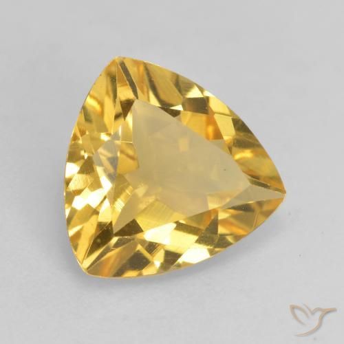 Citrino Dorato naturale da 2.02 ct, Taglio trillion, VVS-VS