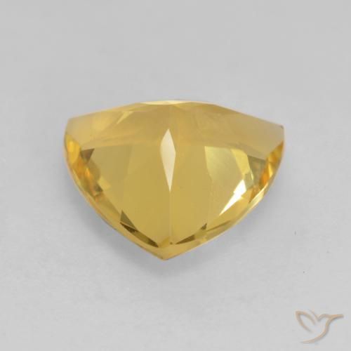 Citrino Dorato naturale da 2.02 ct, Taglio trillion, VVS-VS