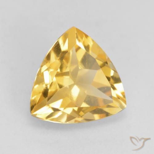 Citrino Dorato naturale da 2.20 ct, Taglio trillion, VVS-VS