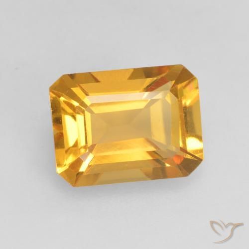 Citrino Dorato scuro naturale da 1.38 ct, Ottagonale / Taglio smeraldo, VVS-VS