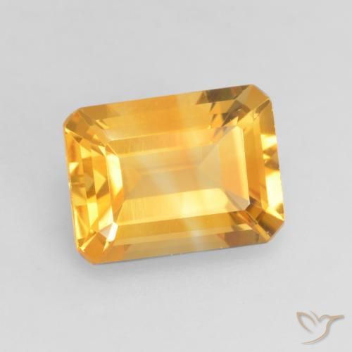 Citrino Arancio Dorato Profondo naturale da 1.39 ct, Ottagonale / Taglio smeraldo, VVS-VS