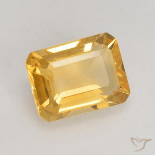 Citrino Oro brillante naturale da 1.60 ct, Ottagonale / Taglio smeraldo, VVS-VS