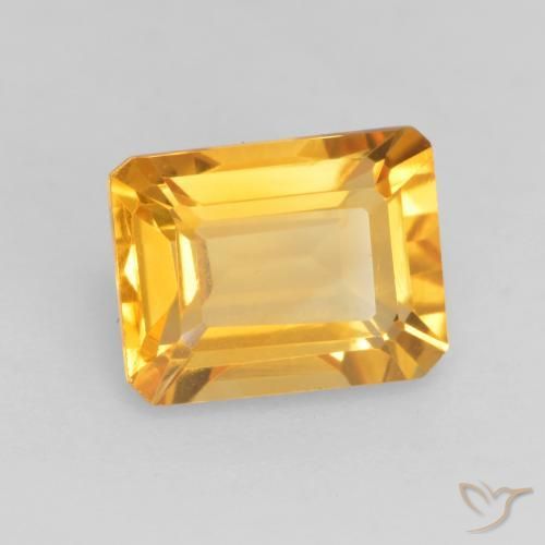 Citrino Oro brillante naturale da 1.55 ct, Ottagonale / Taglio smeraldo, VVS-VS