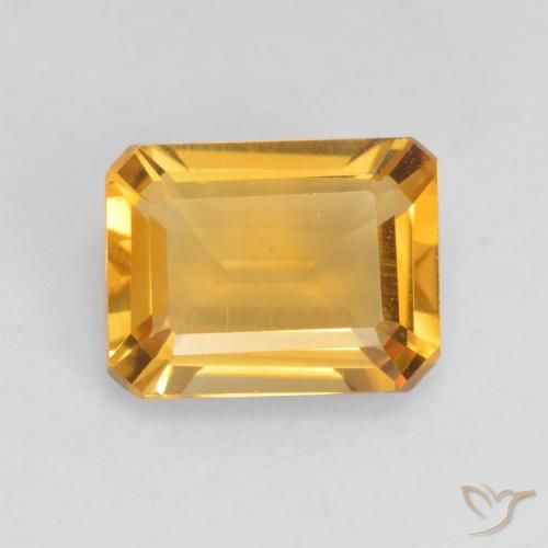 1.41ct Naturale Oro brillante Citrino, Taglio smeraldo, VVS-VS