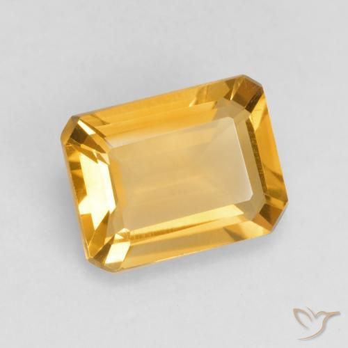 Citrino Oro brillante naturale da 1.41 ct, Ottagonale / Taglio smeraldo, VVS-VS