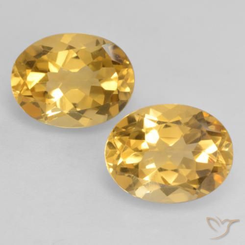 3.42ctw Naturale Arancio Dorato Profondo Citrino, Ovale, VVS-VS
