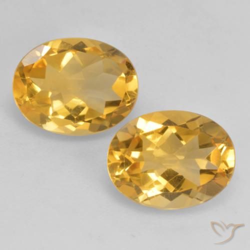 Gemme di Citrino Arancio dorato naturale da 3.07 ct, Ovale, VVS-VS
