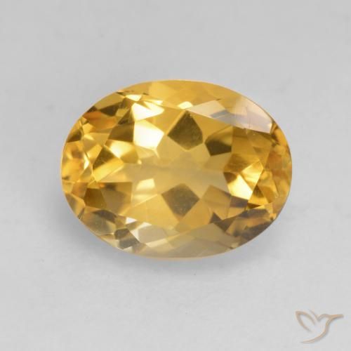 Citrino Dorato medio-scuro naturale da 1.97 ct, Ovale, VVS-VS