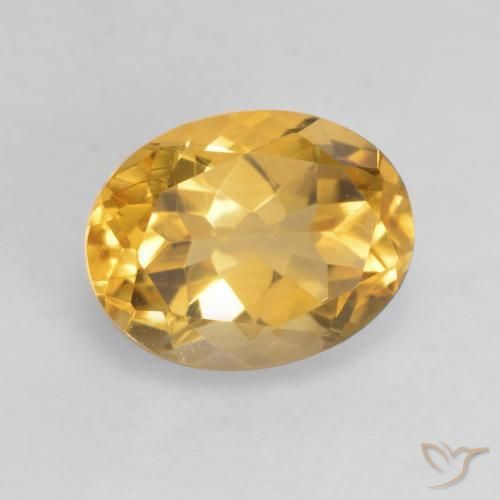 Citrino Dorato medio-scuro naturale da 1.97 ct, Ovale, VVS-VS