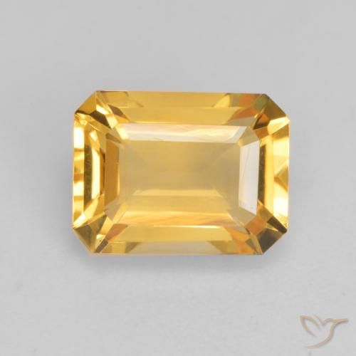 1.65ct Naturale Oro brillante Citrino, Taglio smeraldo, VVS-VS