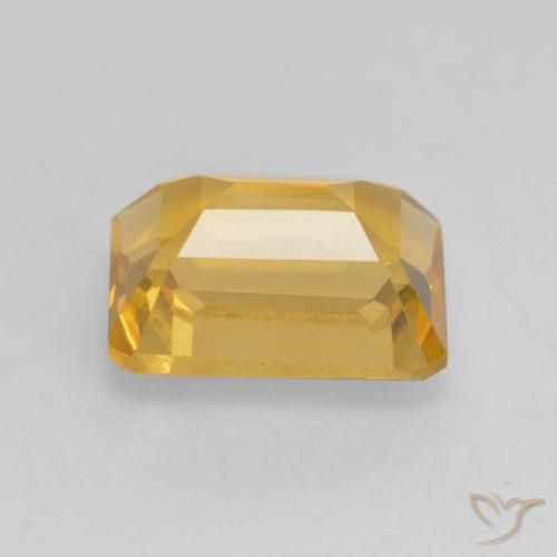 Citrino Dorato medio-scuro naturale da 1.72 ct, Ottagonale / Taglio smeraldo, VVS-VS