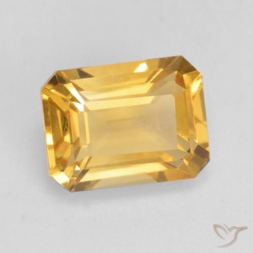 Citrino Oro brillante naturale da 1.60 ct, Ottagonale / Taglio smeraldo, VVS-VS