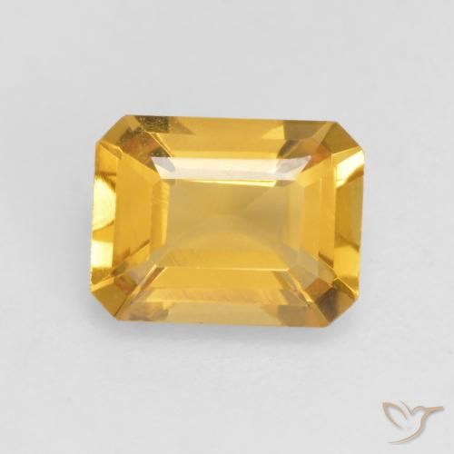 1.34ct Naturale Oro brillante Citrino, Taglio smeraldo, VVS-VS