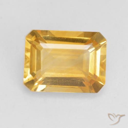 1.47ct Naturale Oro medio Citrino, Taglio smeraldo, VVS-VS