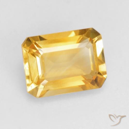 Citrino Oro medio naturale da 1.47 ct, Ottagonale / Taglio smeraldo, VVS-VS