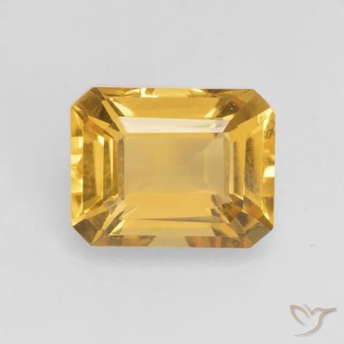 1.53ct Naturale Oro brillante Citrino, Taglio smeraldo, VVS-VS