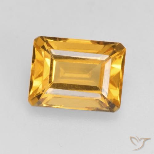 1.71ct Naturale Oro profondo Citrino, Taglio smeraldo, VVS-VS