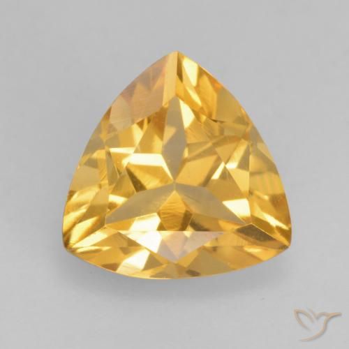 Citrino Arancio dorato naturale da 1.68 ct, Taglio trillion, VS