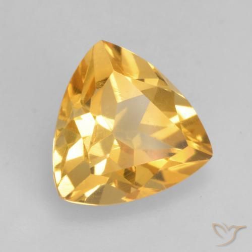 Citrino Arancio dorato naturale da 1.68 ct, Taglio trillion, VS