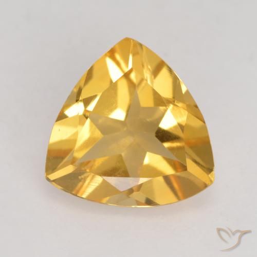 1.77ct Naturale Dorato medio-scuro Citrino, Taglio trillion, VVS-VS