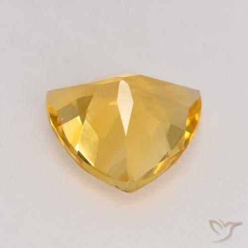 Citrino Dorato medio-scuro naturale da 1.77 ct, Taglio trillion, VVS-VS