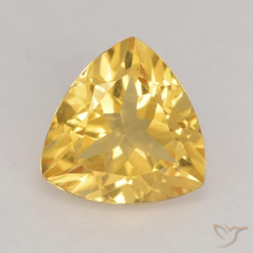 2.10ct Naturale Dorato Citrino, Taglio trillion, VVS-VS