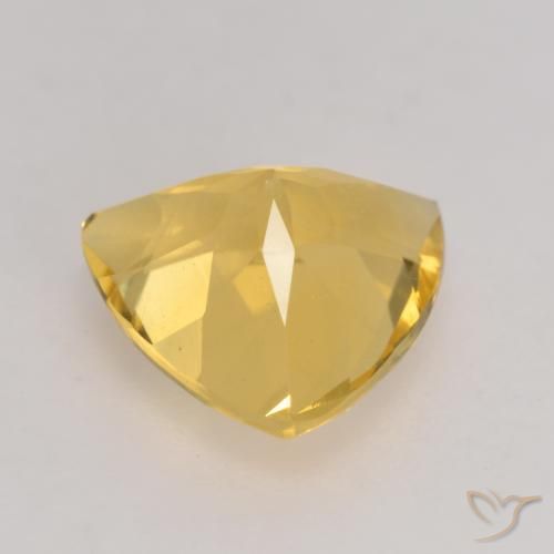 Citrino Dorato naturale da 2.10 ct, Taglio trillion, VVS-VS