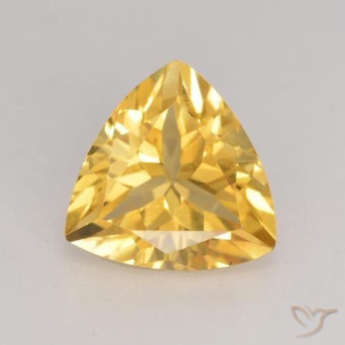 2.11ct Naturale Oro medio Citrino, Taglio trillion, VVS-VS