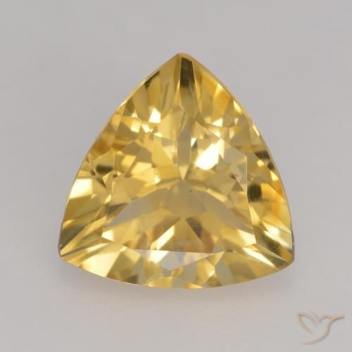 2.15ct Naturale Oro medio Citrino, Taglio trillion, VVS-VS