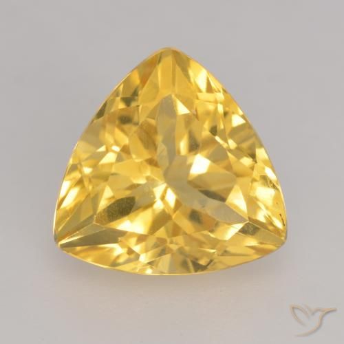 2.42ct Naturale Oro medio Citrino, Taglio trillion, VVS-VS