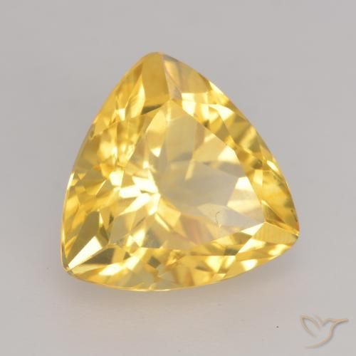 Citrino Oro medio naturale da 2.42 ct, Taglio trillion, VVS-VS