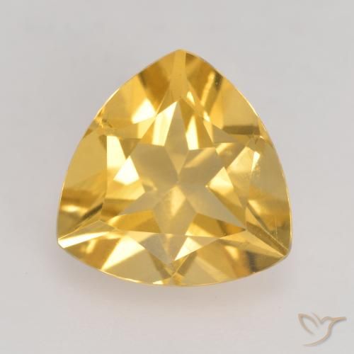 2.15ct Naturale Dorato medio Citrino, Taglio trillion, VVS-VS