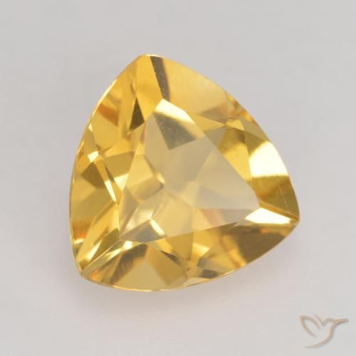 Citrino Dorato medio naturale da 2.15 ct, Taglio trillion, VVS-VS