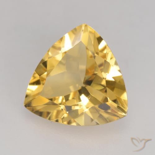 Citrino Oro naturale da 2.02 ct, Taglio trillion, VVS-VS