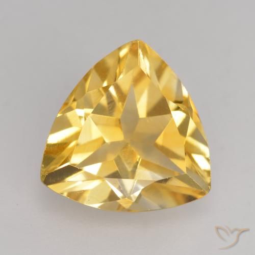 2.14ct Naturale Oro brillante Citrino, Taglio trillion, VVS-VS
