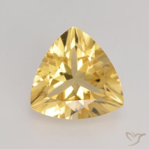 2.13ct Naturale Dorato medio-chiaro Citrino, Taglio trillion, VVS-VS