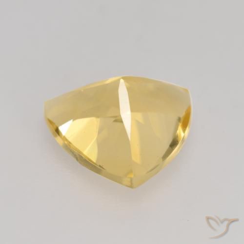 Citrino Dorato medio-chiaro naturale da 2.13 ct, Taglio trillion, VVS-VS
