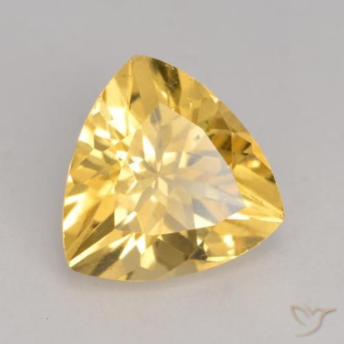 Citrino Dorato medio naturale da 2.03 ct, Taglio trillion, VVS-VS