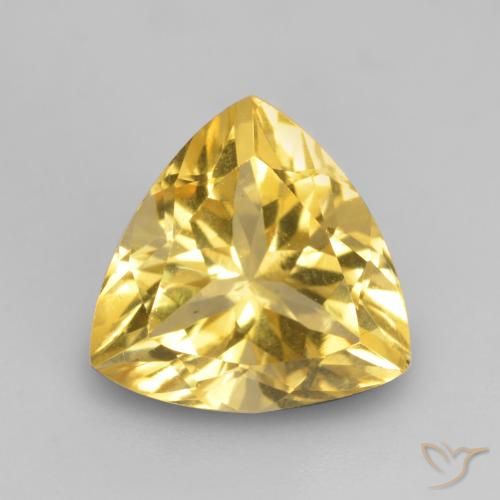 2.20ct Naturale Dorato Citrino, Taglio trillion, VVS-VS