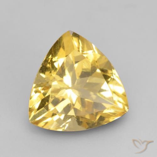 Citrino Dorato naturale da 2.20 ct, Taglio trillion, VVS-VS