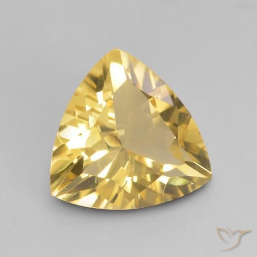 Citrino Dorato medio naturale da 1.89 ct, Taglio trillion, VVS-VS
