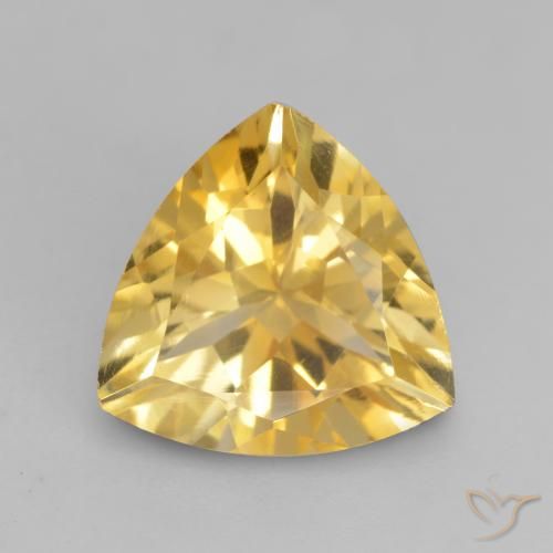2.27ct Naturale Dorato medio Citrino, Taglio trillion, VVS-VS