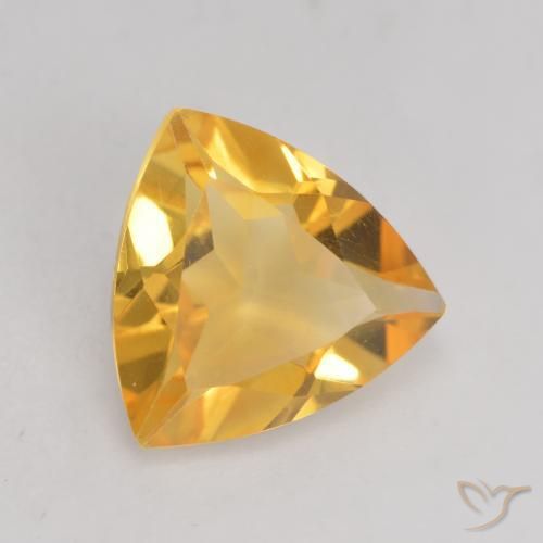 Citrino Arancio-Oro naturale da 1.80 ct, Taglio trillion, VVS-VS