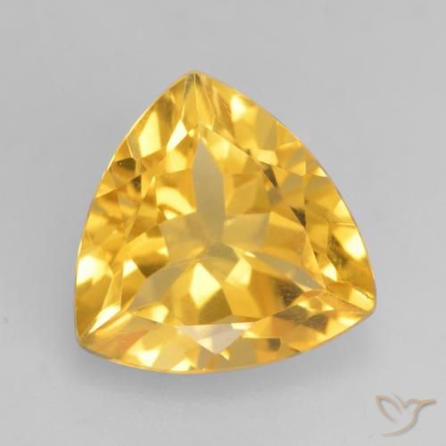 2.38ct Naturale Oro brillante Citrino, Taglio trillion, VVS-VS