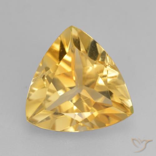 2.05ct Naturale Oro medio Citrino, Taglio trillion, VVS-VS