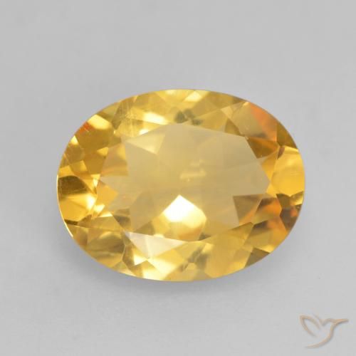 1.53ct Naturale Oro brillante Citrino, Ovale, VS