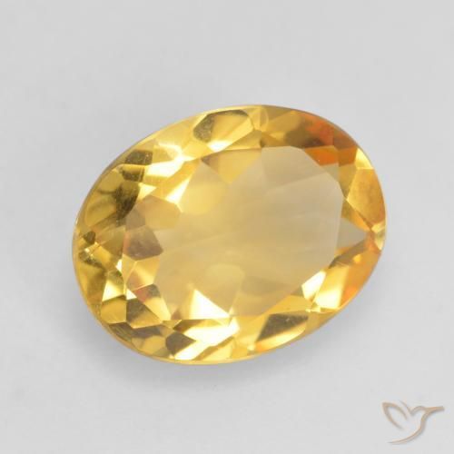 Citrino Oro medio naturale da 1.47 ct, Ovale, VVS-VS